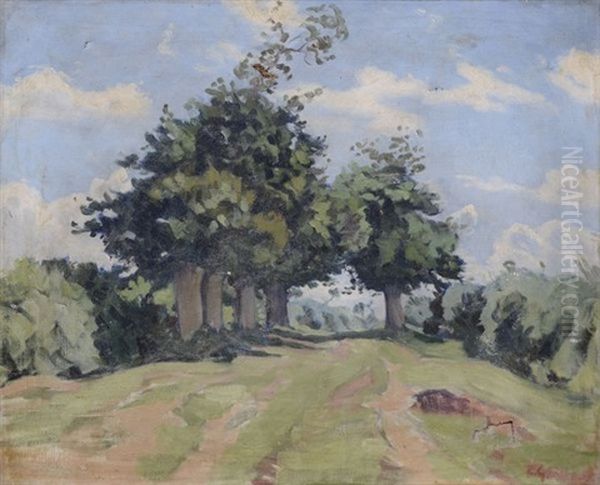 Allee D'arbres Oil Painting by Charles Victor Guilloux