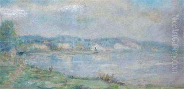 Bords De Seine Oil Painting by Charles Victor Guilloux