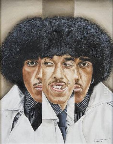 Phil Lynott Oil Painting by Mary Baker