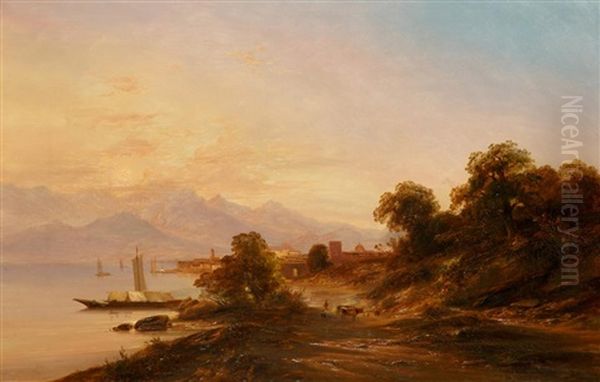 Sonnenuntergang Oil Painting by Antoine Guindrand