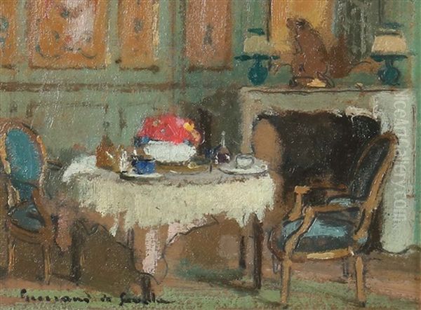 Saloninterieur Oil Painting by Lucien Victor Guirand De Scevola