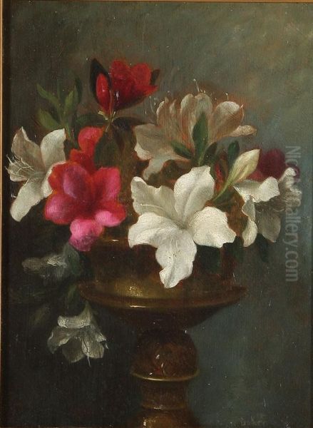 Bouquet Of Flowers Oil Painting by M.K. Baker