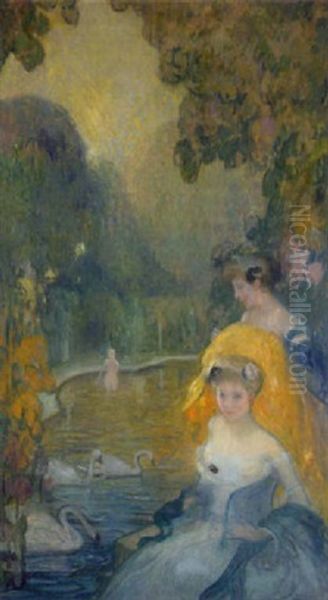 Le Bassin De L'amour Oil Painting by Lucien Victor Guirand De Scevola