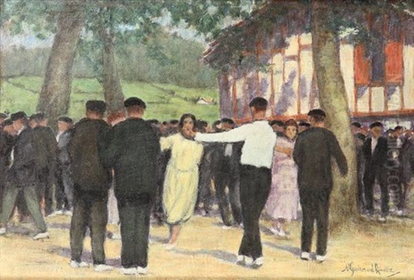 Danse Au Pays Basque Oil Painting by Maurice Guiraud-Riviere