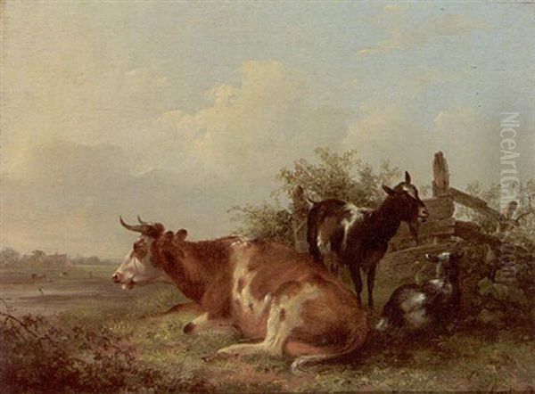 Landscape With Cattle Oil Painting by Pieter Jan Guise