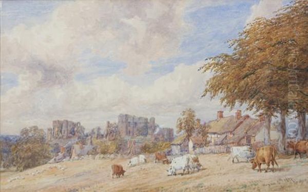 A View Of Kenilworth Castle Oil Painting by Thomas Baker Of Leamington