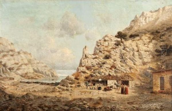 La Calanque De Morgiou Oil Painting by Joseph Guitton