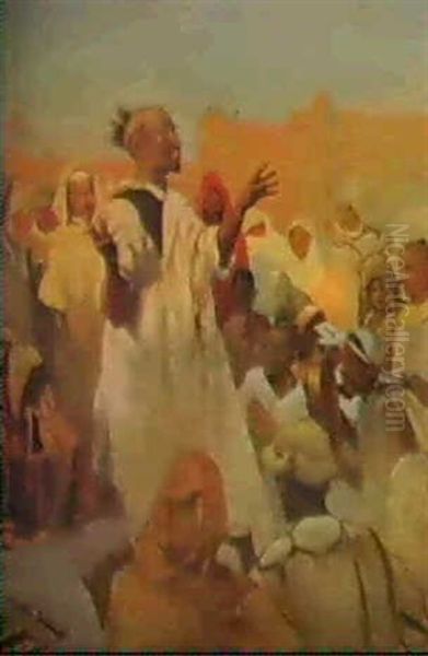 Un Haissaouah, Maroc Oil Painting by Adolphe Ernest Gumery