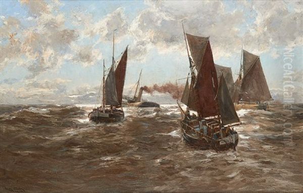 Vapeur Et Barques De Peche Avant L