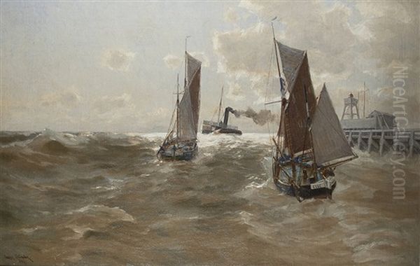 Mole Oil Painting by Erwin Carl Wilhelm Guenther