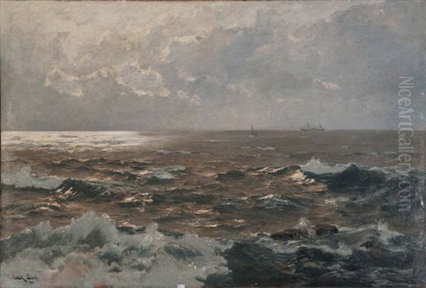 Marine Oil Painting by Erwin Carl Wilhelm Guenther