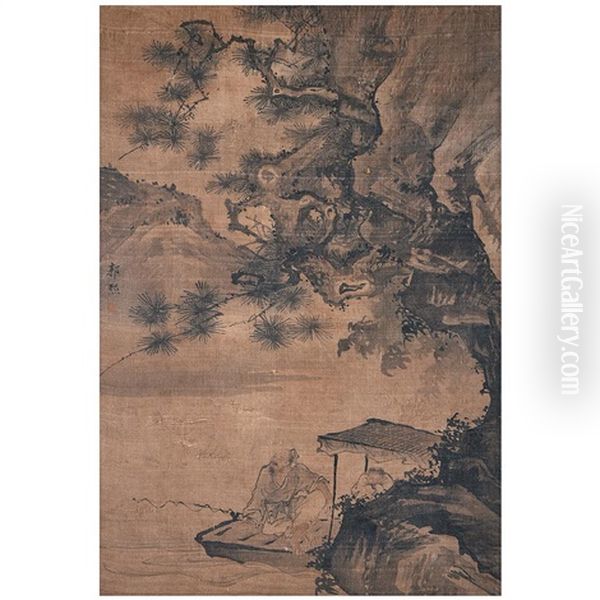 Scholar Hanging Scroll Oil Painting by  Guo Xi