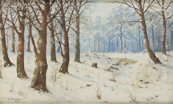 Winter Forest by Jozef Guranowski