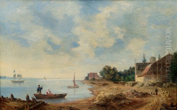 Blankenese With Mount Sullberg On The Elbe Oil Painting by Cornelius Gurlitt