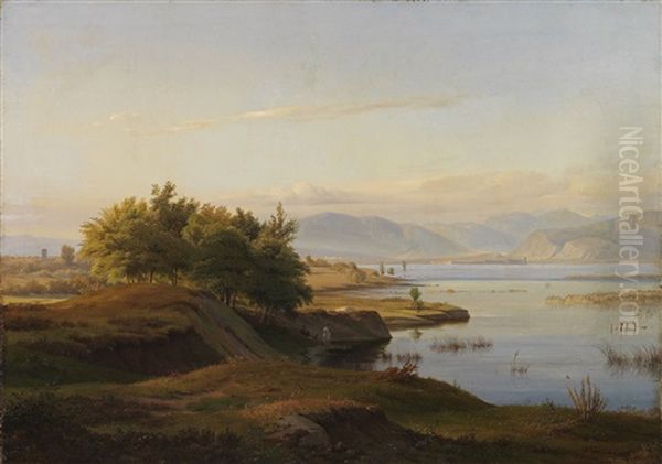 Italienische Landschaft by Ludwig Heinrich Theodor (Louis) Gurlitt