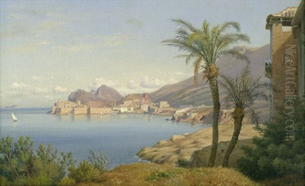 Ansicht Von Ragusa (dubrovnik) Mit Historischem Hafen Und Der Altstadt by Ludwig Heinrich Theodor (Louis) Gurlitt