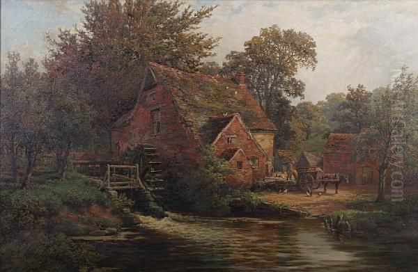 Doveridge Mill Oil Painting by Samuel Henry Baker