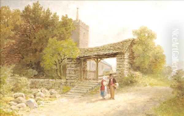 Nantmellchurch, Radnorshire Oil Painting by Samuel Henry Baker