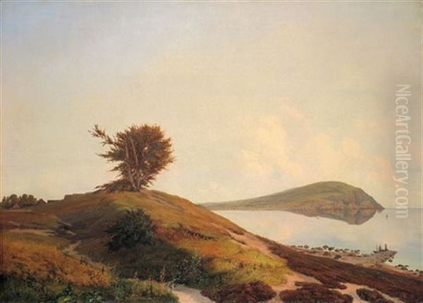 Abendstimmung Bei Kullen (sudschweden) Oil Painting by Ludwig Heinrich Theodor (Louis) Gurlitt