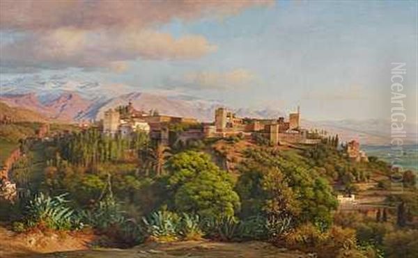 Udsigt Mod Alhambra by Ludwig Heinrich Theodor (Louis) Gurlitt