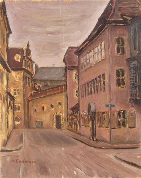 Alte Schosserga(sse) Oil Painting by Otto Gussmann