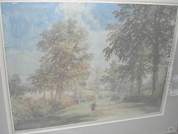 Moreton Marsh Oil Painting by Thomas Baker Of Leamington