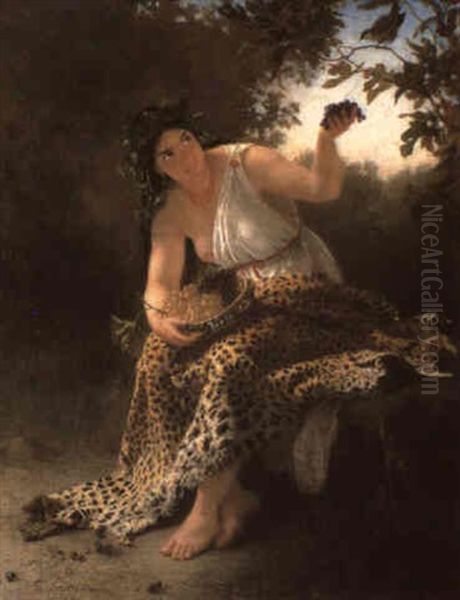 Bacchante Oil Painting by Leopold Guterbock