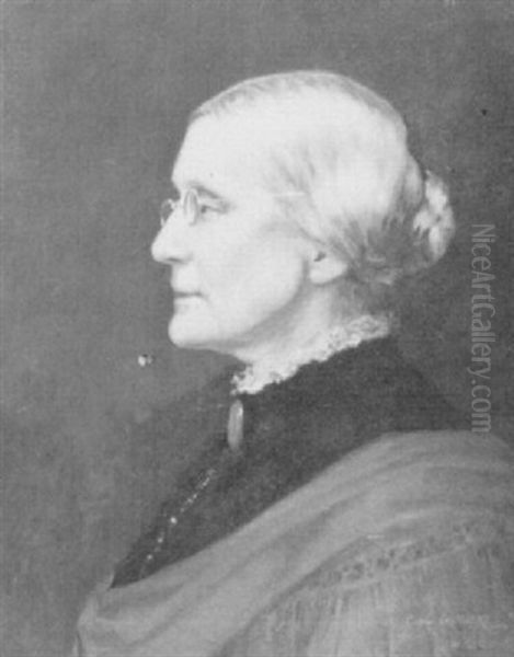 Portrait Of Susan B. Anthony Oil Painting by Carl Guthers Gutherz