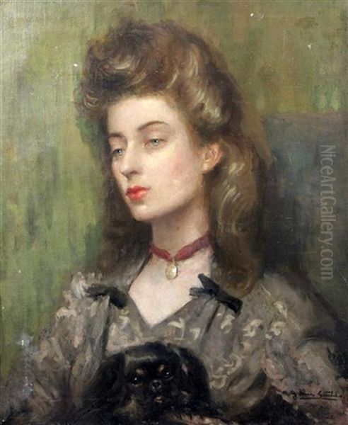 Portrait Of A Young Lady Oil Painting by James Guthrie