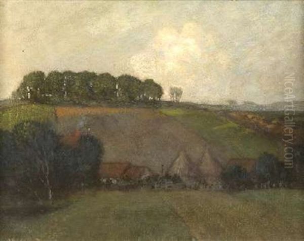 Farm Under The Hill Oil Painting by James Guthrie