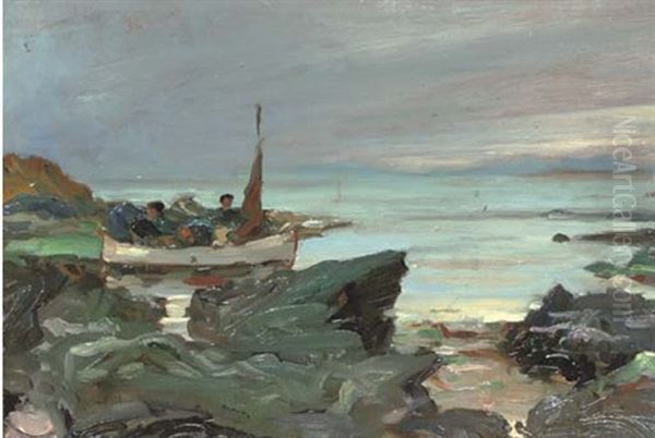 A Boat Party In The West Highlands Oil Painting by James Guthrie