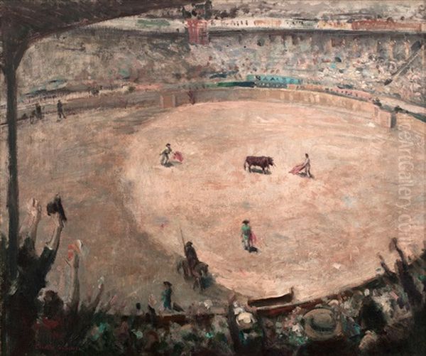 Tarde De Toros Oil Painting by Ernesto Gutierrez Hernandez