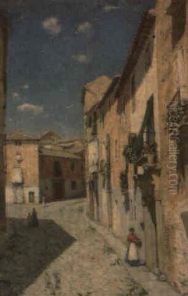 Toledo Oil Painting by Ernesto Gutierrez Hernandez