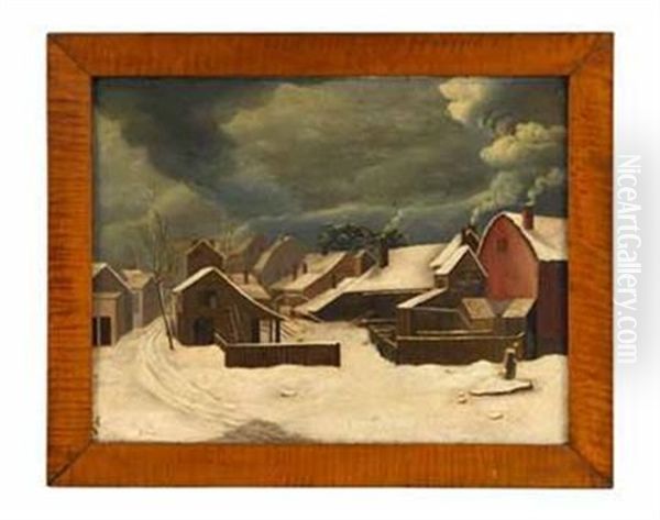 Winter In Brooklyn (study) Oil Painting by Francis Guy