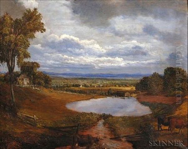 Connecticut River Valley View. Oil Painting by William Bliss Baker