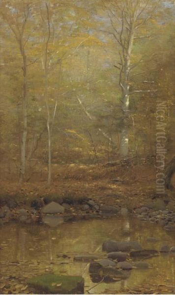 A Quiet Pond Oil Painting by William Bliss Baker