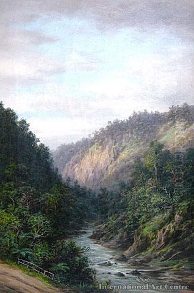 Makuri Gorge Oil Painting by William George Baker