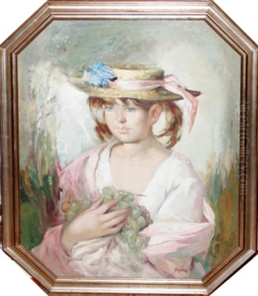 Young Girl Oil Painting by Laurent Guyard