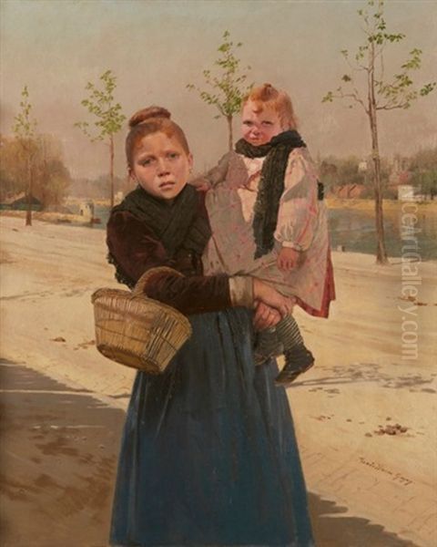 Les Enfants Oil Painting by Maximilienne Goepp Guyon