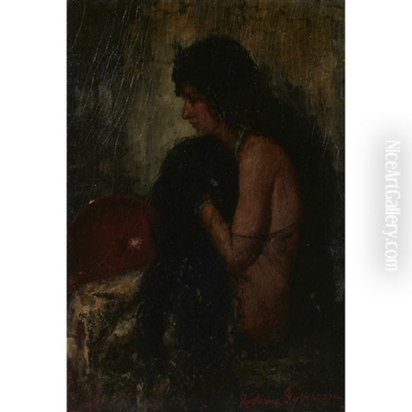 Seated Woman Oil Painting by Indiana Gyberson