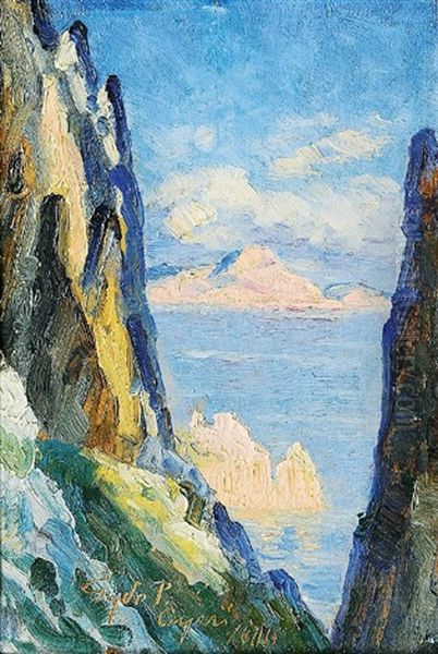 Blick Auf Capri Oil Painting by Hans Gyde-Petersen