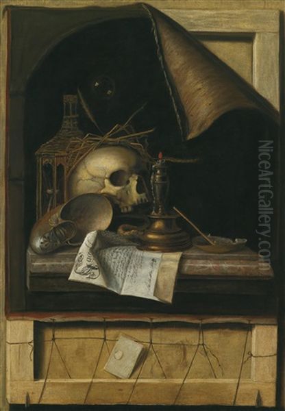 Vanitas-stillleben Oil Painting by Cornelis Norbertus Gysbrechts