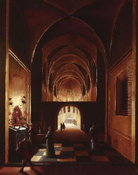 Kircheninterieur Oil Painting by Nicolas de Gyselaer