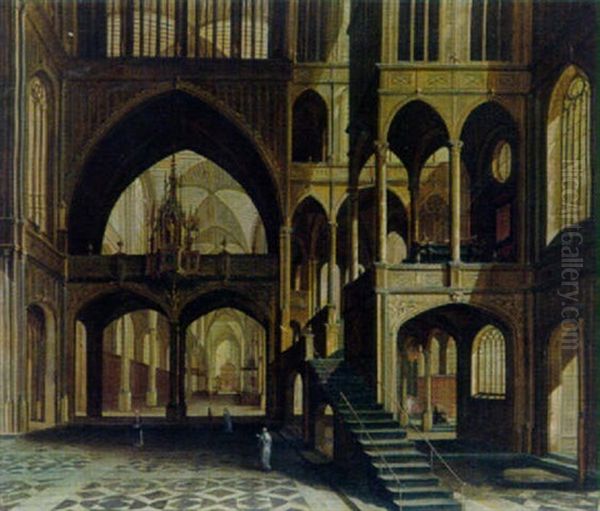 Kircheninterieur Oil Painting by Nicolas de Gyselaer