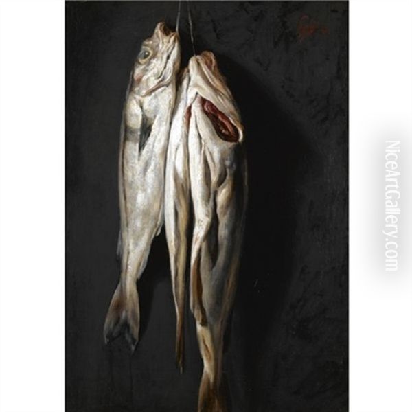 Fish Oil Painting by Nikolaus Gysis