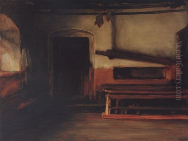 House Interior In Oberaudorf Oil Painting by Nikolaus Gysis