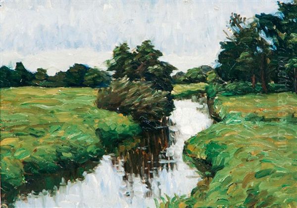 An Der Wumme Oil Painting by August Haake