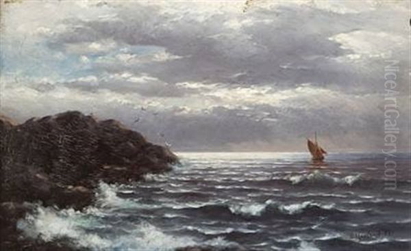 En Stille Dag Pa Havet Oil Painting by Lauritz Haaland