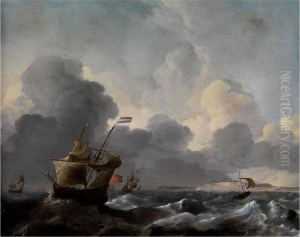 Marinestuck Oil Painting by Ludolf Backhuysen