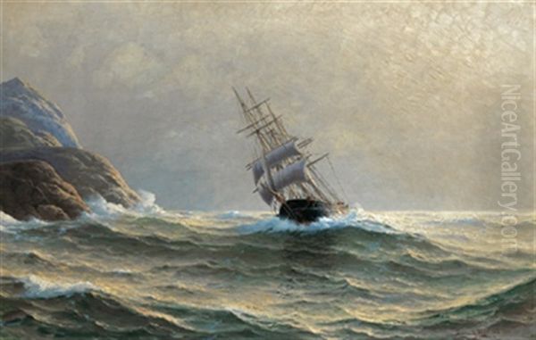 Auf Hoher See Oil Painting by Lauritz Haaland